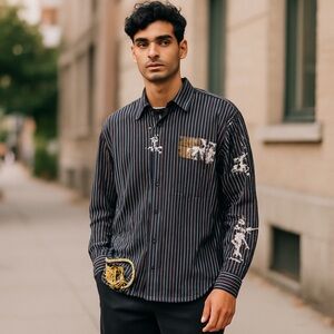 PROJEK RAW L Ramones long sleeve shirt
Logo, appliqués and embroidery